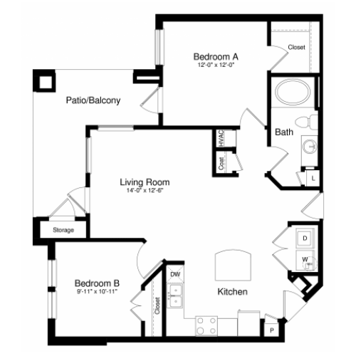 A3 Floor Plan | The Enclave at Mira Lagos  | Apartments Grand Prairie TX
