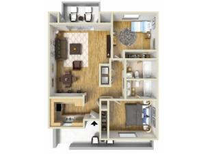 Apartment Two Bedroom Floor Plan
