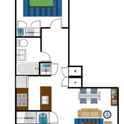 One Bedroom Floorplan