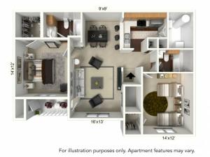 Floor Plan 3 | Apartments For Rent | Renaissance Place Apartments