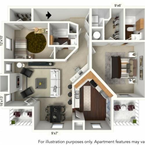 Floor Plan 11 | Apartments For Rent In Williamsville Ny | Renaissance Place Apartments