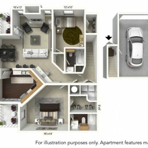 Floor Plan 13 | Apartments For Rent | Renaissance Place Apartments
