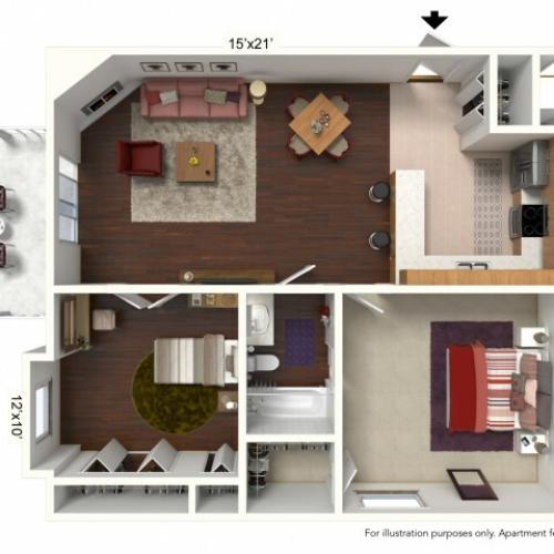 Floor Plan 1 | Windsong Place Apartments