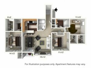 Floor Plan 23 | Apartments For Rent | Renaissance Place Apartments