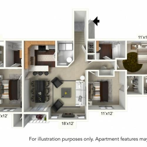 Floor Plan 23 | Apartments For Rent | Renaissance Place Apartments