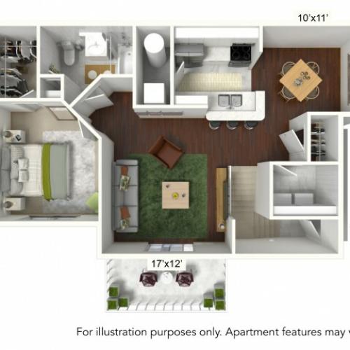 1 Bdrm Floor Plan | Luxury Apartments Buffalo Ny | Autumn Creek Apartments