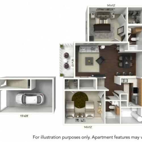 Floor Plan 5 | Williamsville Ny Apartments | Renaissance Place Apartments