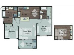 2 bedroom 2 bathroom Balsam Select floor plan