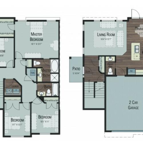 4 bedroom 2.5 bathroom Darlington Select floor plan