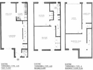 Floor plan for Type A with 1.5 Bathroom