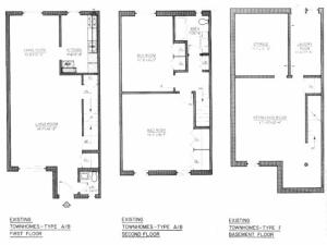 Floor plan for Type F with 1.5 Bathroom