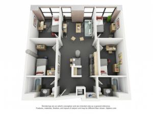 Carey 4x2 - Floor Plan - Disclaimer: This floor plan is an approximation and may not include the most recent information.