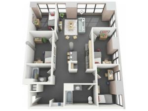 Jordan 4x2 - Floor Plan - Disclaimer: This floor plan is an approximation and may not include the most recent information.