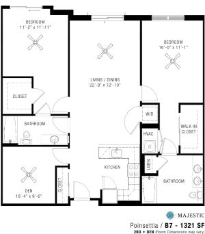 Two Bedroom Apartments | Majestic 5