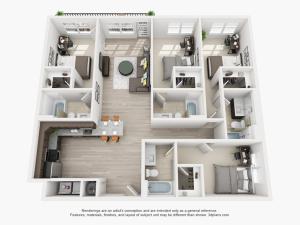 Floor Plan 1 | Texas state off campus housing | Vie Lofts at San Marcos