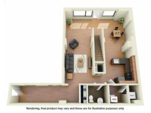 2 Bdrm Floor Plan | howard university student housing | Vie at University Towers