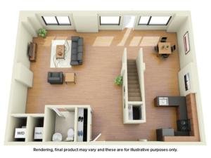 3 Bedroom Floor Plan | Off Campus Housing Umd | Vie at University Towers