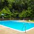Cranberry Run Apts, Exterior, private community swimming pool, lifeguard tower, lounge chairs, large trees