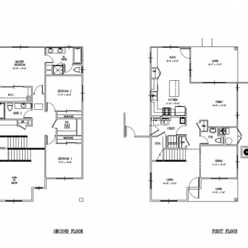 3-bedroom single family E9 home on Schofield and AMR, Floor plan at 2031-2087 sq ft