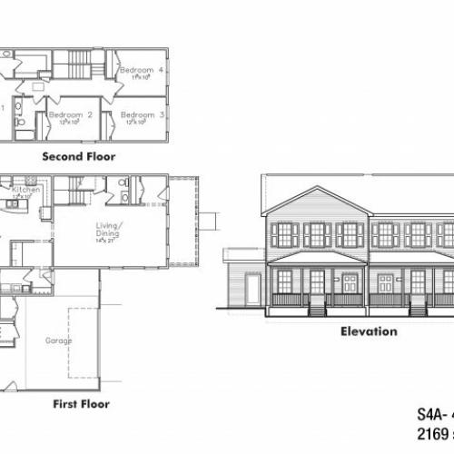 Company Grade 4 BDRM Floor Plan | On Base Housing Fort Drum