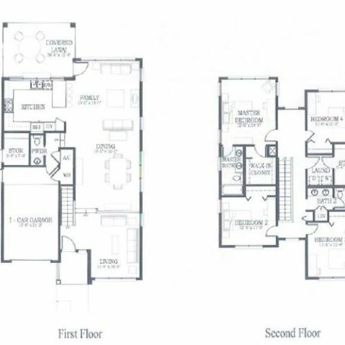 4 Bedroom 2.5 Bath Floor Plan | hickam housing floor plans | Hickam Communities