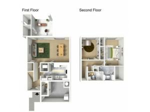 2 Bedroom Floor Plan | Hickam Air Force Base Housing | Hickam Communities