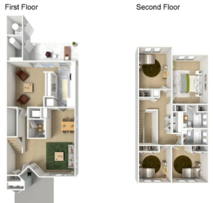4 Bedroom Townhome Floor Plan | hickam housing floor plans | Hickam Communities