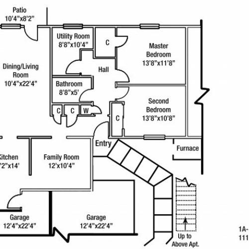 2 Bedroom Floor Plan | Fort Drum On Post Housing | Fort Drum Mountain Community Homes