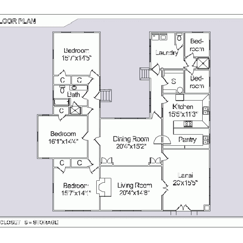4-bedroom historic woodie on Schofield, 2189 sq ft, floor plan