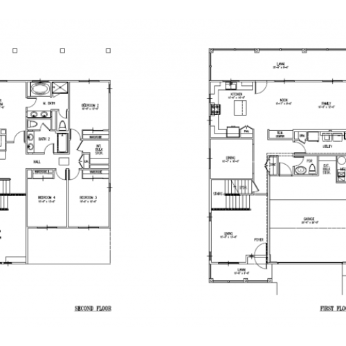 4-Bedroom Senior Officer Home on Ft Shafter, Radar Hill, FTSH, floor plan