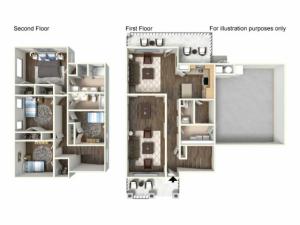 Floor Plan 19 | Fort Hood Family Housing | Fort Hood Family Housing