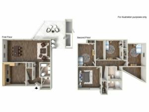 Floor Plan 15 | fort cavazos texas housing | Cavalry Family Housing