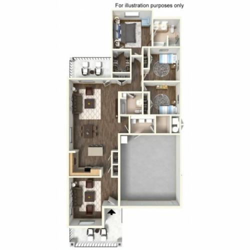 Floor Plan 8 | Ft Hood Housing | Fort Hood Family Housing