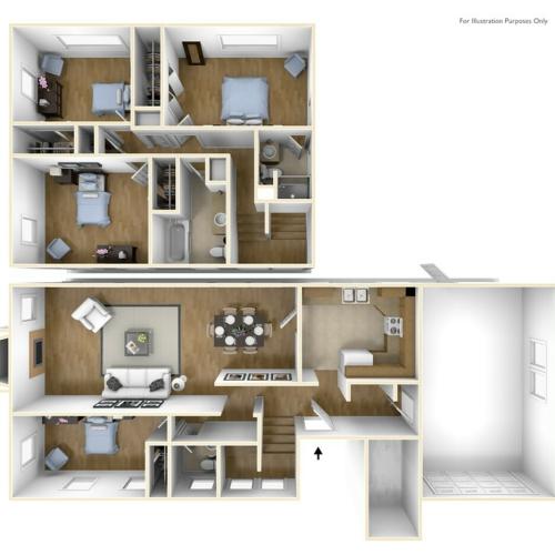 Westover Housing Washington 3D Floor Plan