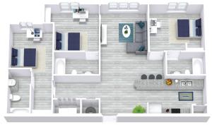 A three bedroom, 3 bathroom apartment. | Apartments in Carrollton, GA | Bellamy Carrollton
