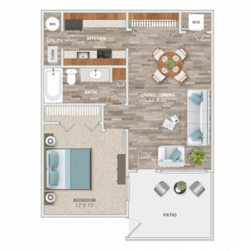 One Bedroom with Patio