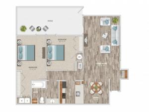 Two Bedroom with Patio