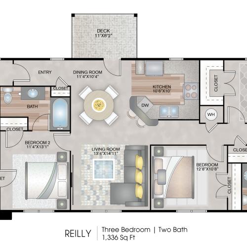 Three Bedroom floorplan
