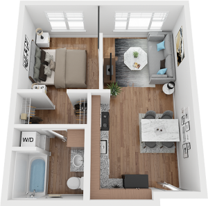 parkside lofts 1 bedroom floor plan a1