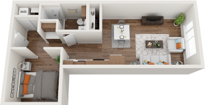 the fifty at division ross island one bedroom apartment