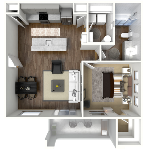 one bedroom apartment floor plan in gilbert, az