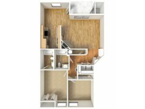 Larch - 2/2 - First, Second, Third Floors - 1,018 SF