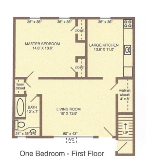 Floor Plan 1| Gatehouse Apartments| Apartments in Edgewater Park NJ