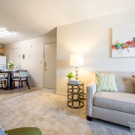 Open concept living area at Princeton Crossing | Apartment for Rent in Salem, MA