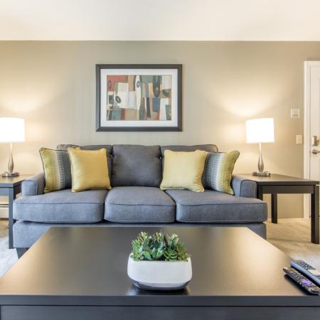 Comfortable Living Room  in apartment at Pheasant Run  | Nashua NH Apartments