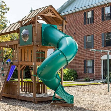 Community playground for residents at Princeton Place apartment homes for rent in Worcester MA