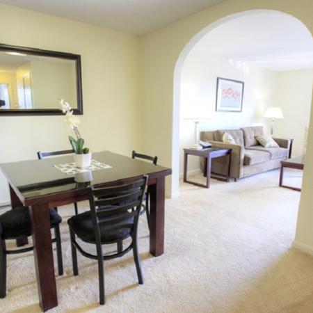 Open and functional kitchen and living area | Princeton Place | Worcester Massachusetts Apartments For Rent