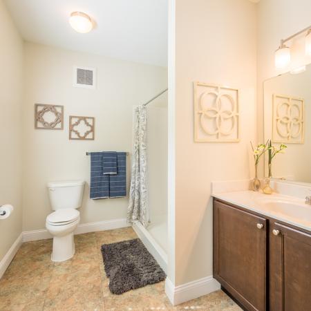 Spacious Master Bathroom | Princeton Westford Apartments In Westford MA