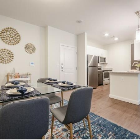 Spacious Dining Room and Kitchen at Mill & 3 Apartments | Apartments For Rent In Chelmsford MA
