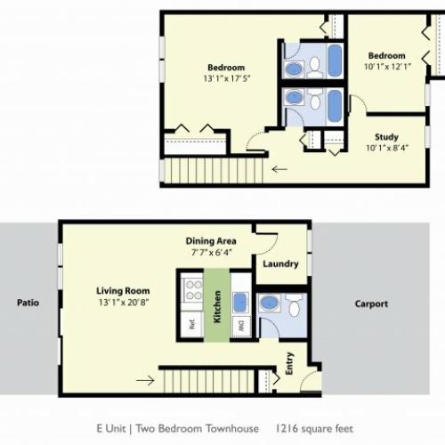 Floor Plan 1 | Apartments For Rent Falmouth Maine | Foreside Estates